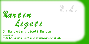 martin ligeti business card